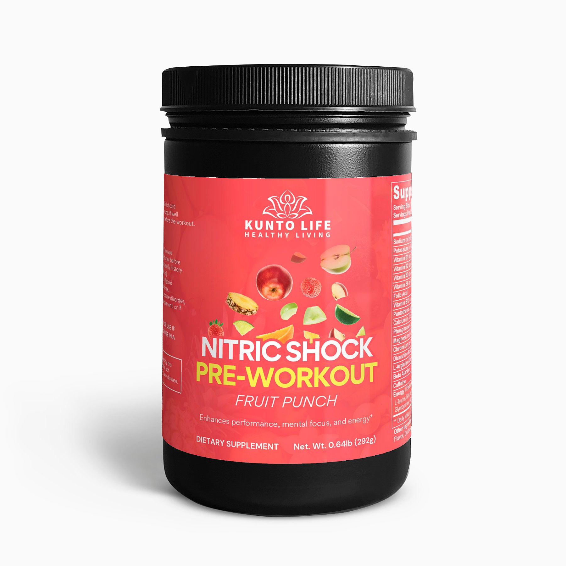 Nitric Shock Pre-Workout Powder (Fruit Punch) - KuntoLife