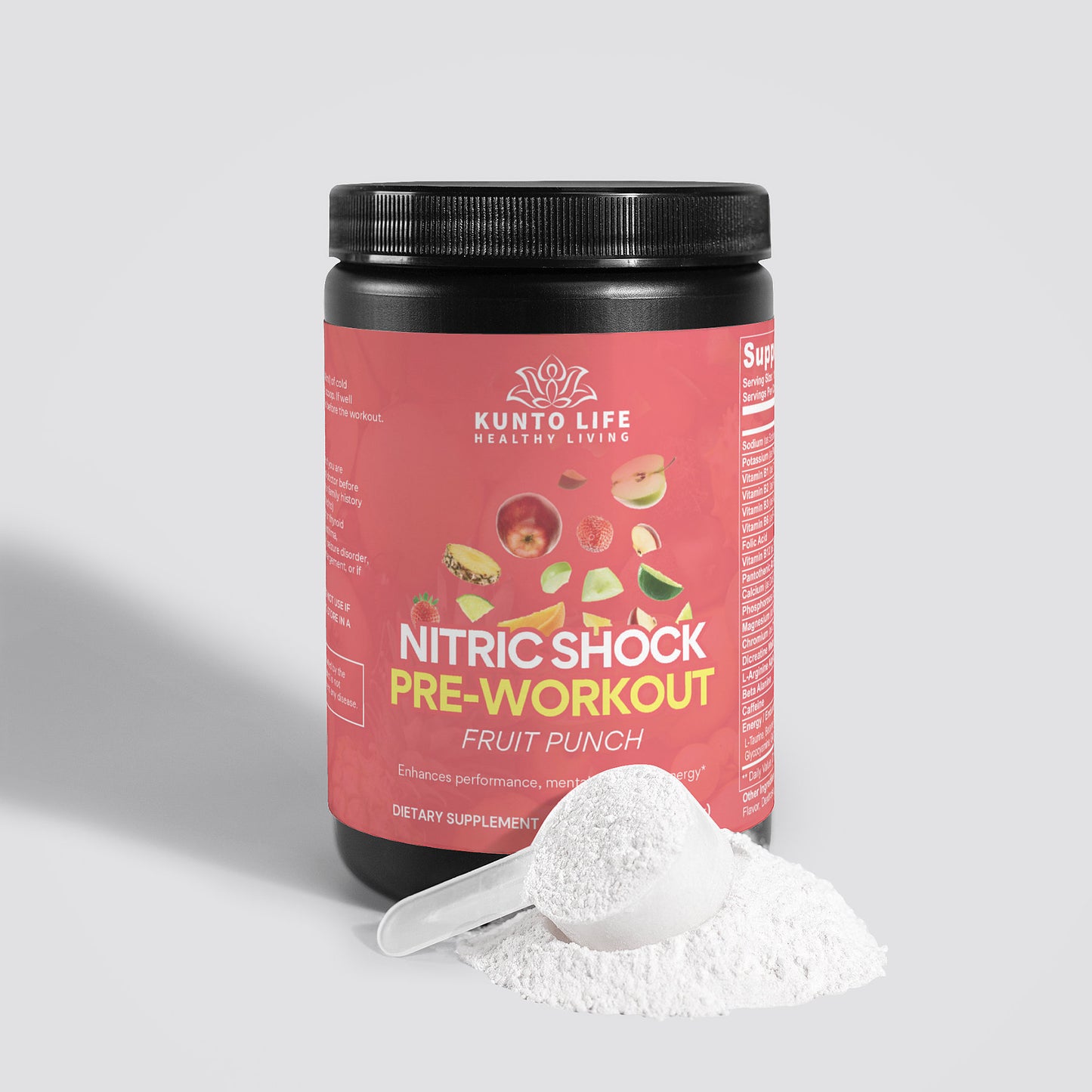 Nitric Shock Pre-Workout Powder (Fruit Punch) - KuntoLife