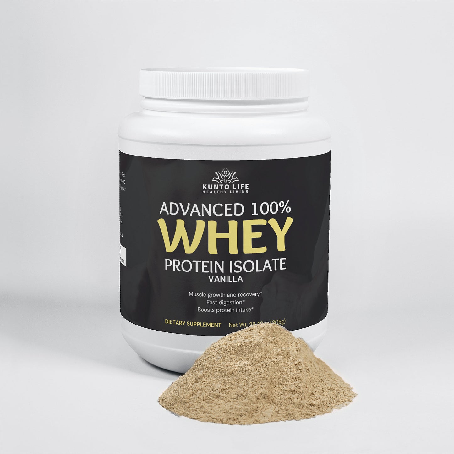 Advanced 100% Whey Protein Isolate (Vanilla) - KuntoLife