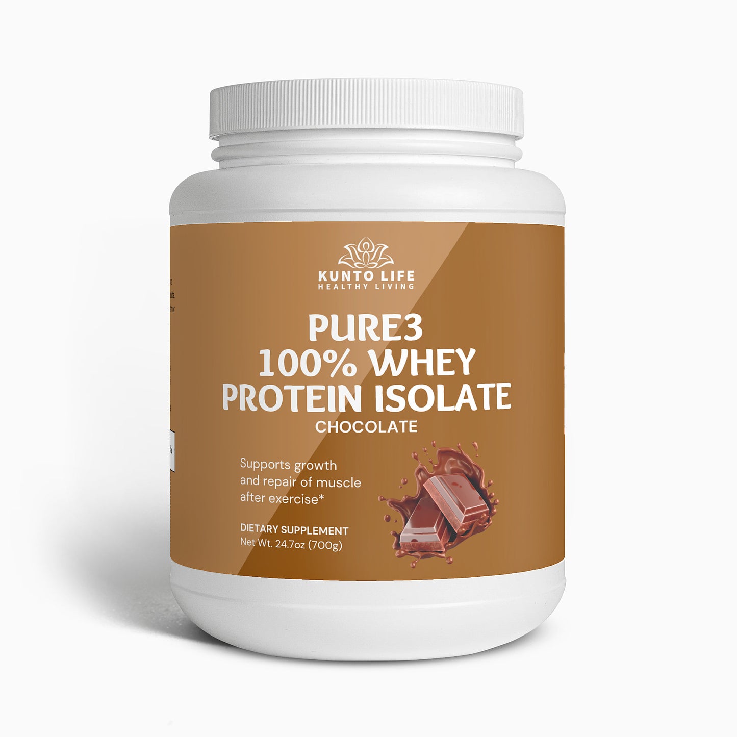 Pure3 100% Whey Protein Isolate (Chocolate) - KuntoLife