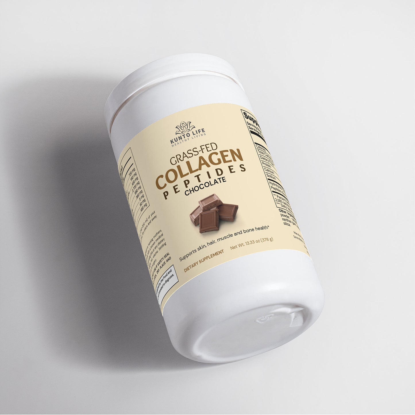 Grass-Fed Collagen Peptides Powder (Chocolate) - KuntoLife